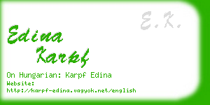 edina karpf business card